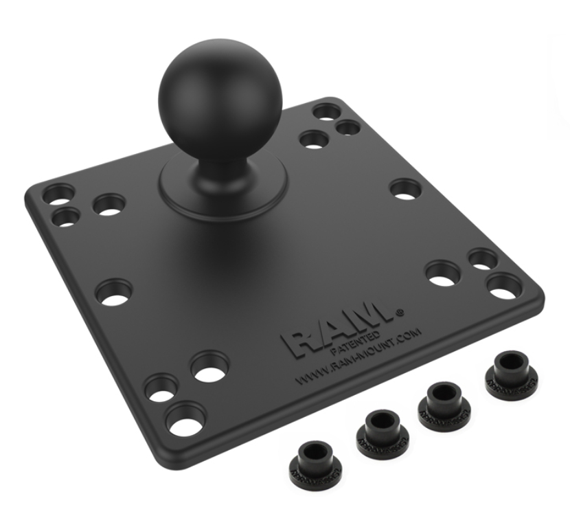 RAM SQUARE ALUM. PLATE 1.5" BALL