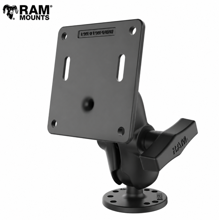 RAM **SHORT** ARM-C SIZE  VESA PLATE 75mm WITH MOUNT