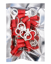 FUNNEL-ENTRY PRE-INSULATED RING TERMINAL (0.5-1.5MM CABLE) RED 8MM STUD  (PACK OF 20)